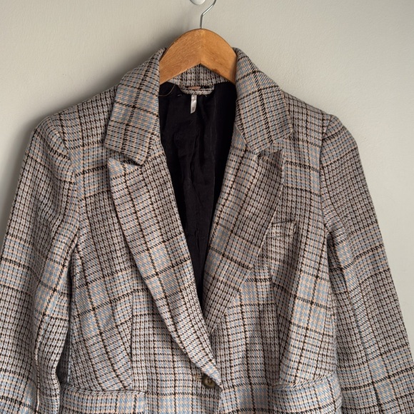 NEW FREE PEOPLE Chess Blazer in Multi XS - Picture 6 of 16